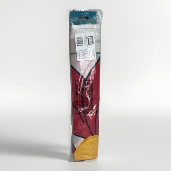 Vtg 1995 In The Wind Decorative Flag Poinsettia NEW Nylon Applique Large 28”x40” - Picture 3 of 5